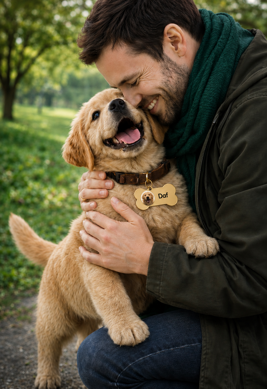 Propriétaire avec chien