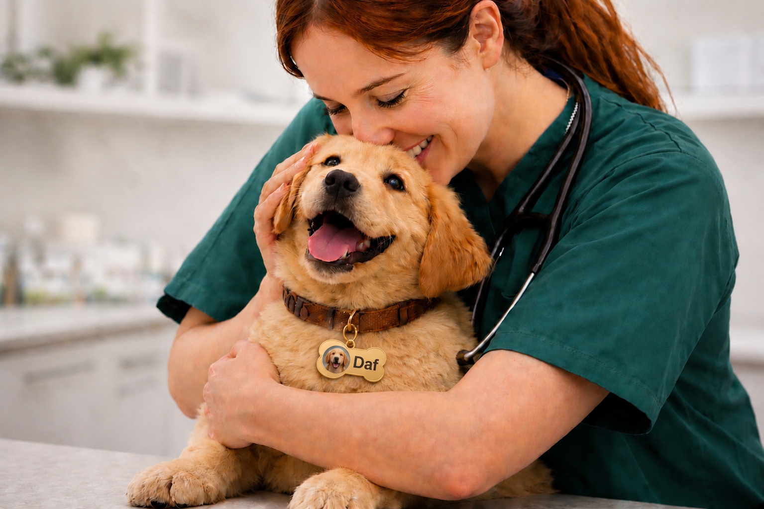Vétérinaire avec chien